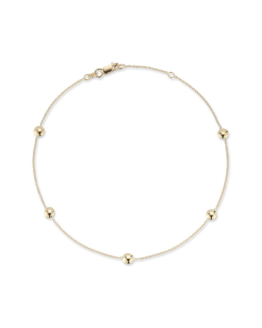 Italian Gold Button Station Anklet