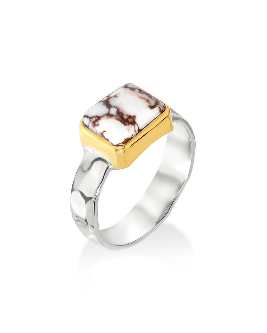 Tiramisu 14k Over Silver 1.90 Ct. Tw. Wild Horse Solitaire Ring In Silver