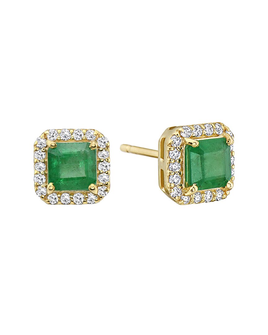 Forever Creations Usa Inc. Forever Creations 14k 2.22 Ct. Tw. Diamond & Emerald Earrings