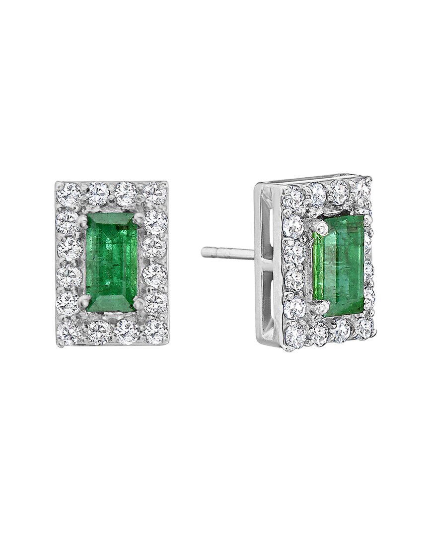 Forever Creations Usa Inc. Forever Creations 14k 2.06 Ct. Tw. Diamond & Emerald Earrings