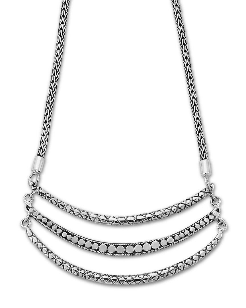 Samuel B. Silver Triple Bar Necklace