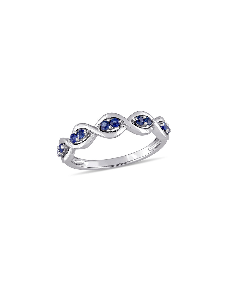 Diamond Select Cuts 14k 0.27 Ct. Tw. Blue Sapphire Ring