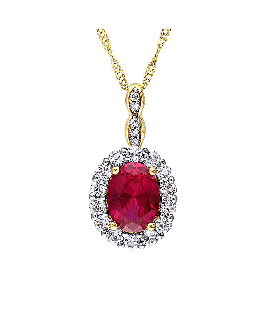 Rina Limor 14k 2.66 Ct. Tw. Diamond & Gemstone Pendant Necklace