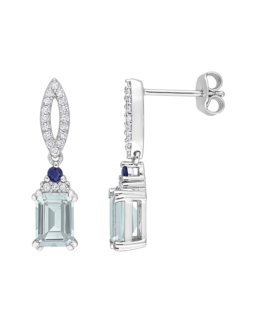 Rina Limor Silver 2.19 Ct. Tw. Diamond & Gemstone Earrings