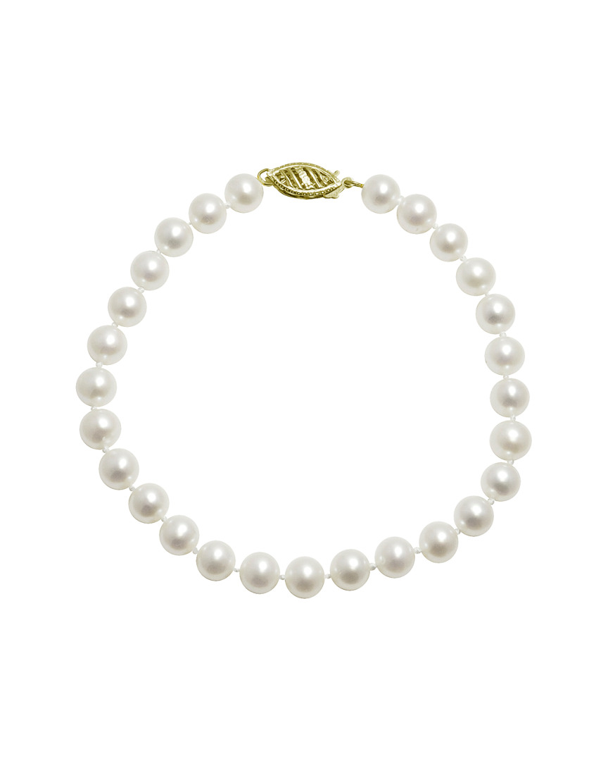 Pearls 14k 6-6.5mm Freshwater Pearl Bracelet In Multicolor