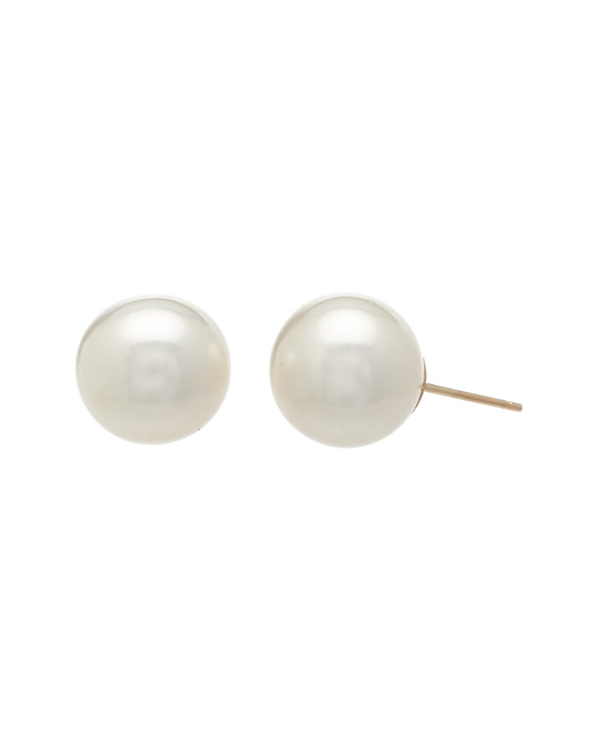 Pearls 14k 10-11mm Freshwater Pearl Studs In Multicolor