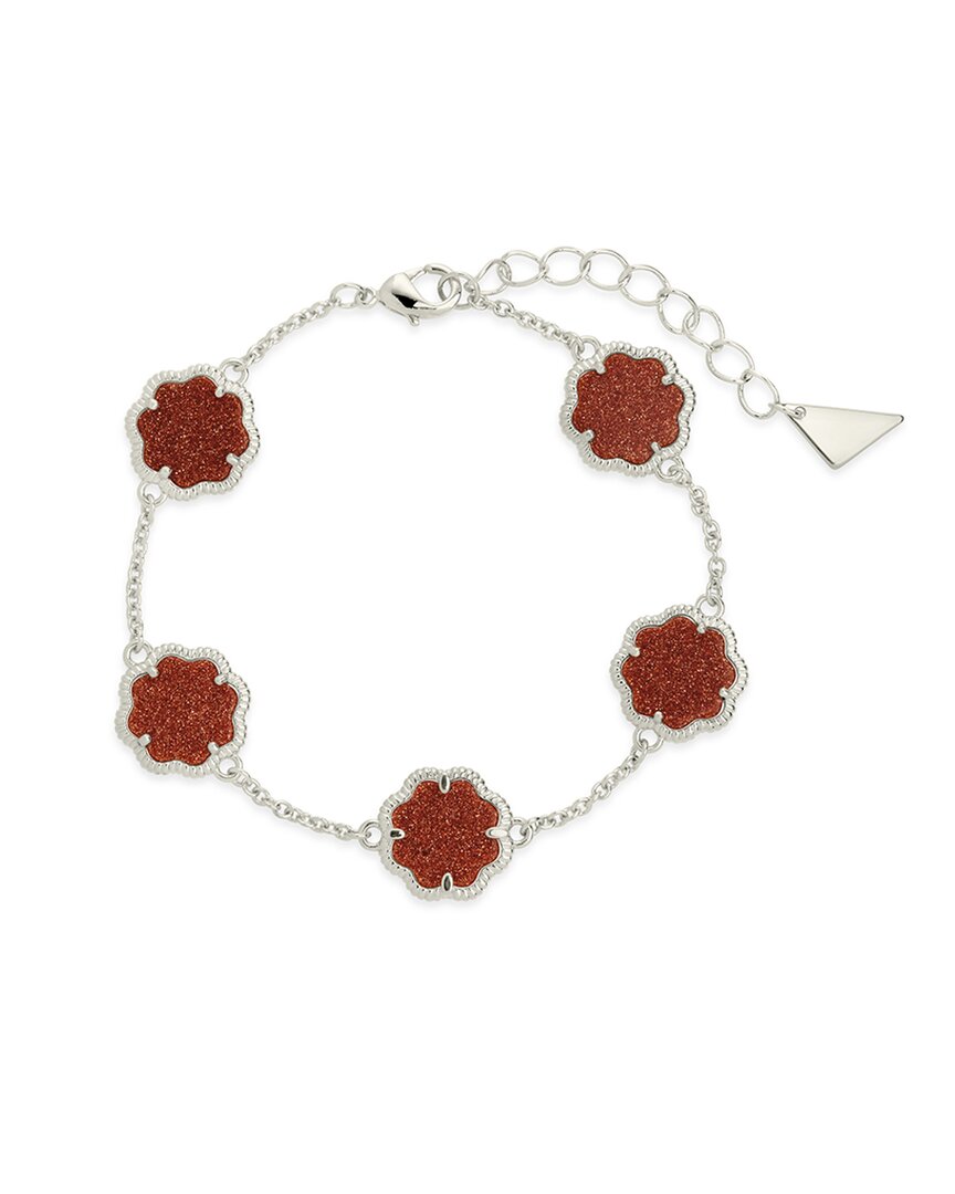 Sterling Forever Rose Petal Station Bracelet