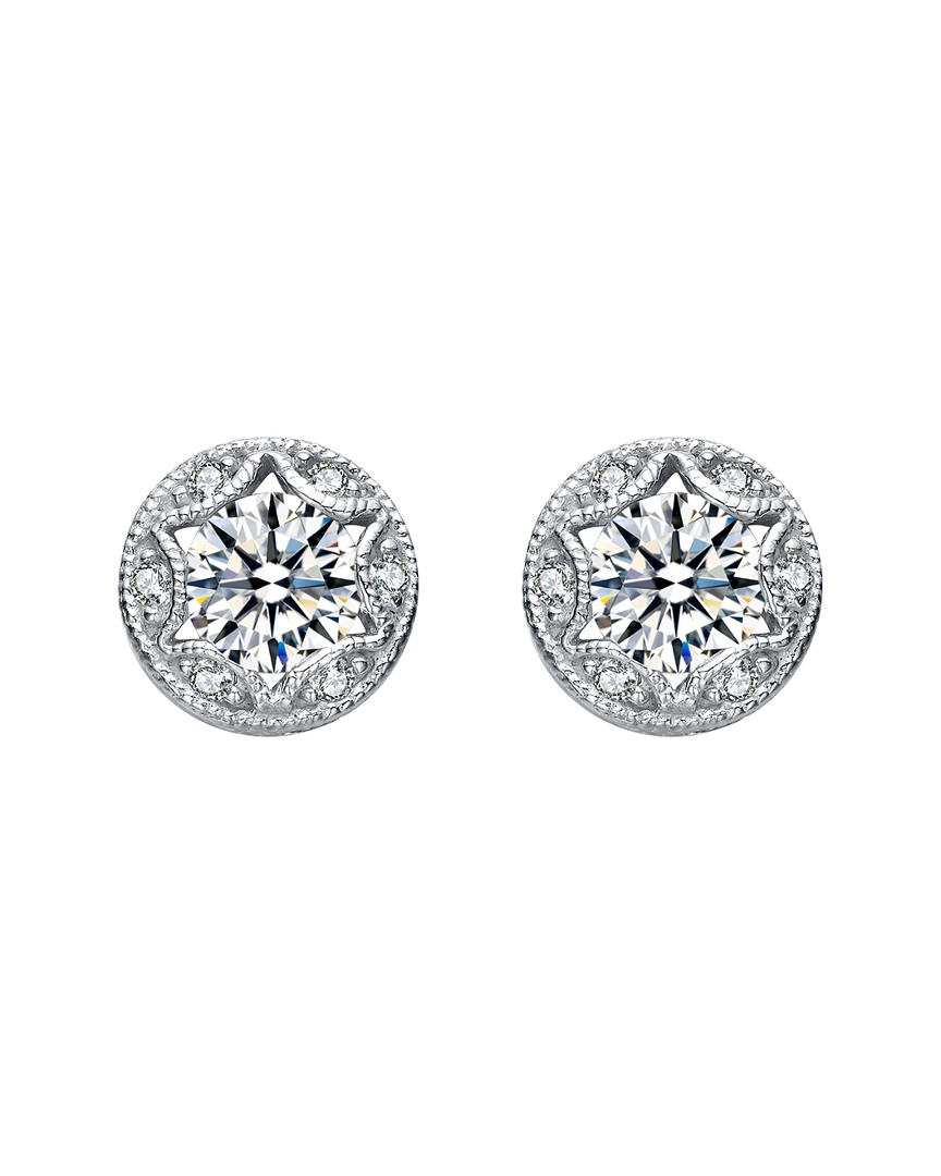 Genevive Silver Cz Studs