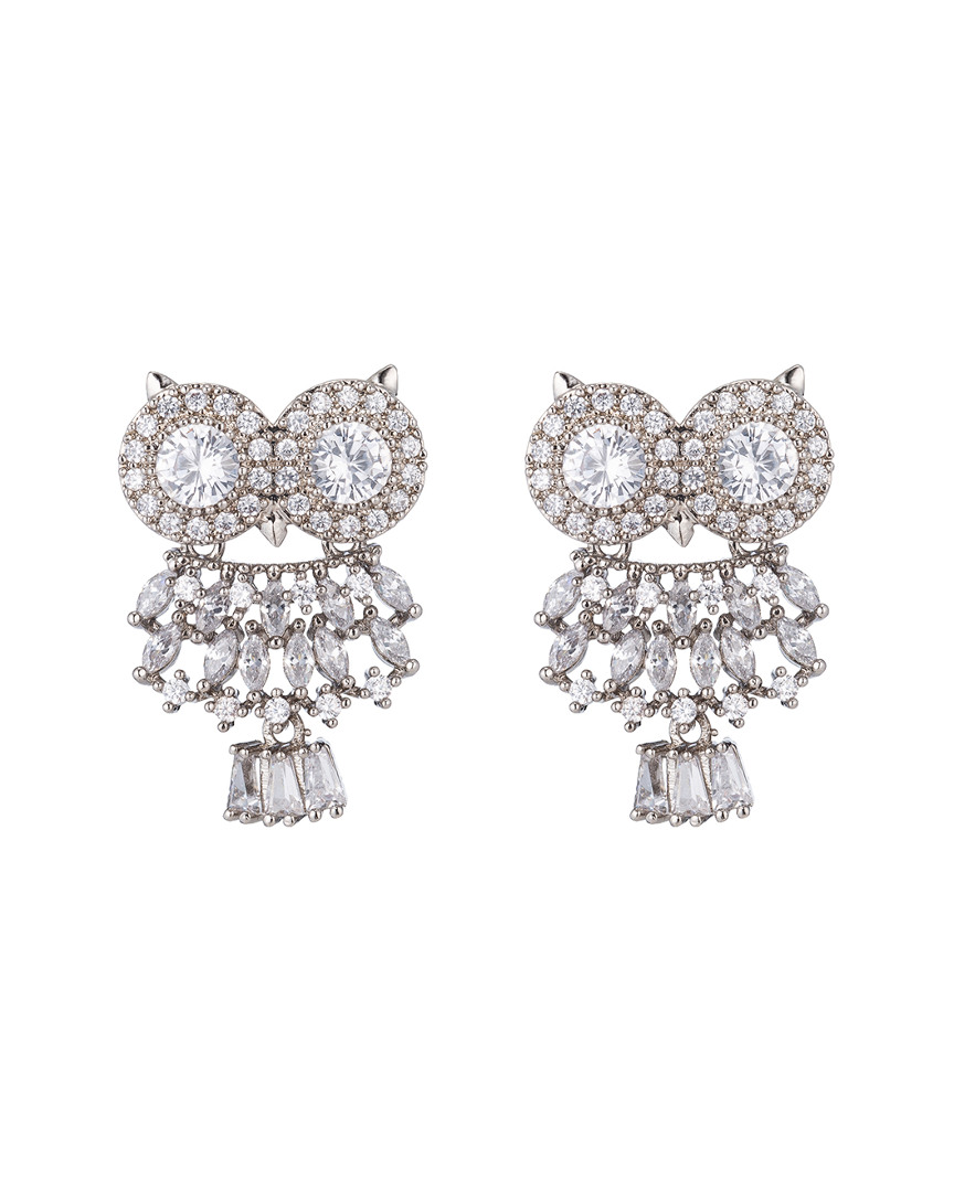 Shop Eye Candy La Amara Owl Cz Crystal Drop Earring