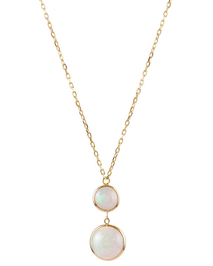 Jewelmak 14k 1.30 Ct. Tw. Opal Necklace