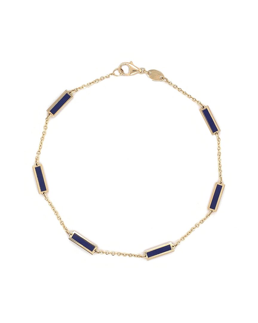 Sabrina Designs 14k Lapis Station Bar Bracelet