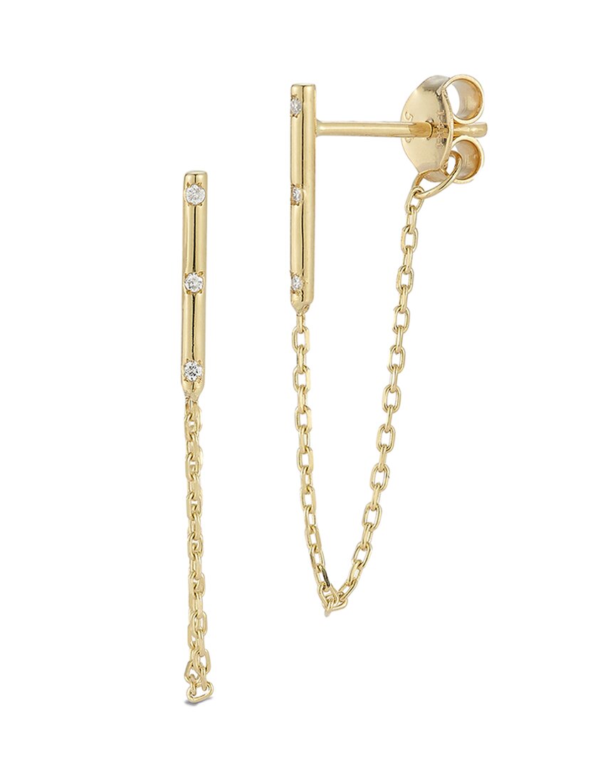 Ember Fine Jewelry 14K 0.03 ct. tw. Diamond Bar Chain Earrings