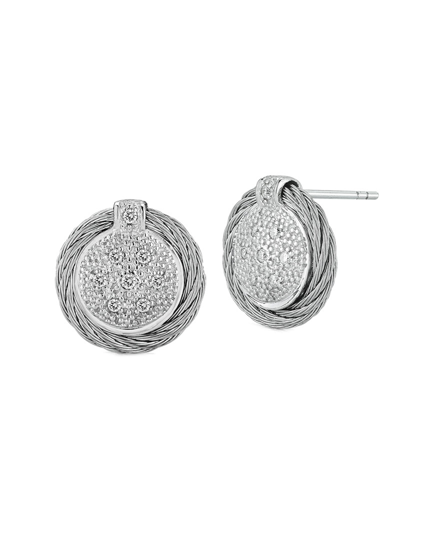 Alor 14k & Stainless Steel 0.14 Ct. Tw. Diamond Earrings