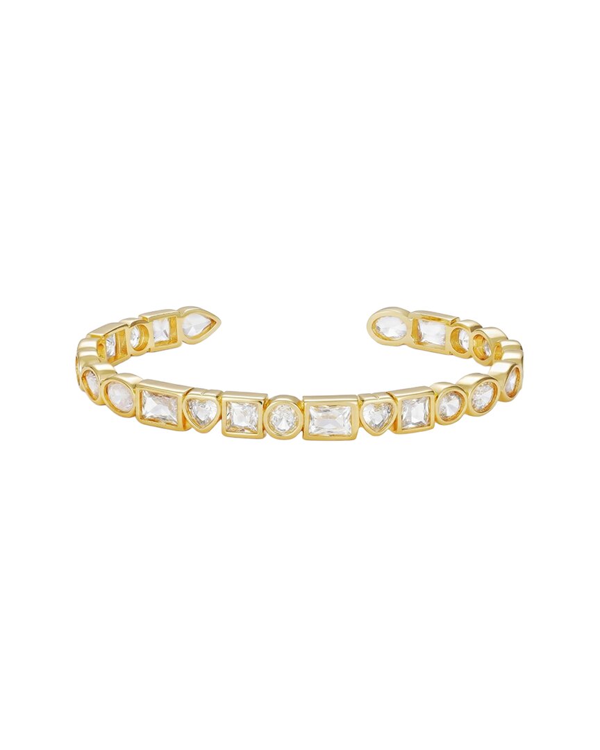 Liv Oliver 18k Plated 8.75 Ct. Tw. Quartz Cz Radiant Heart Bracelet In Gold