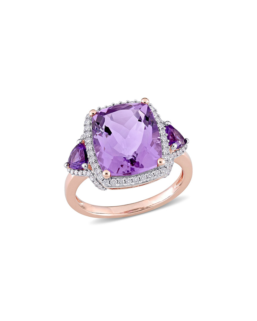 Diamond Select Cuts 14k Rose Gold 5.74 Ct. Tw. Diamond & Gemstone Ring