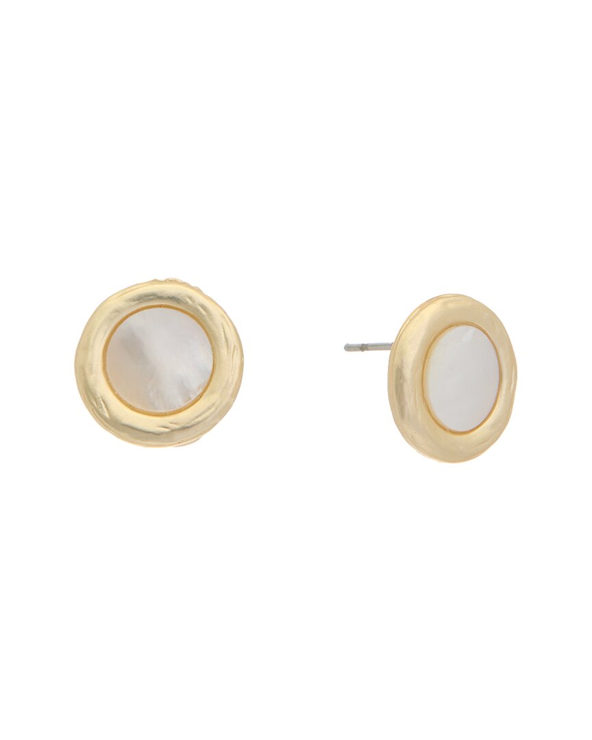 Juvell 18k Plated Diamond Pearl Studs