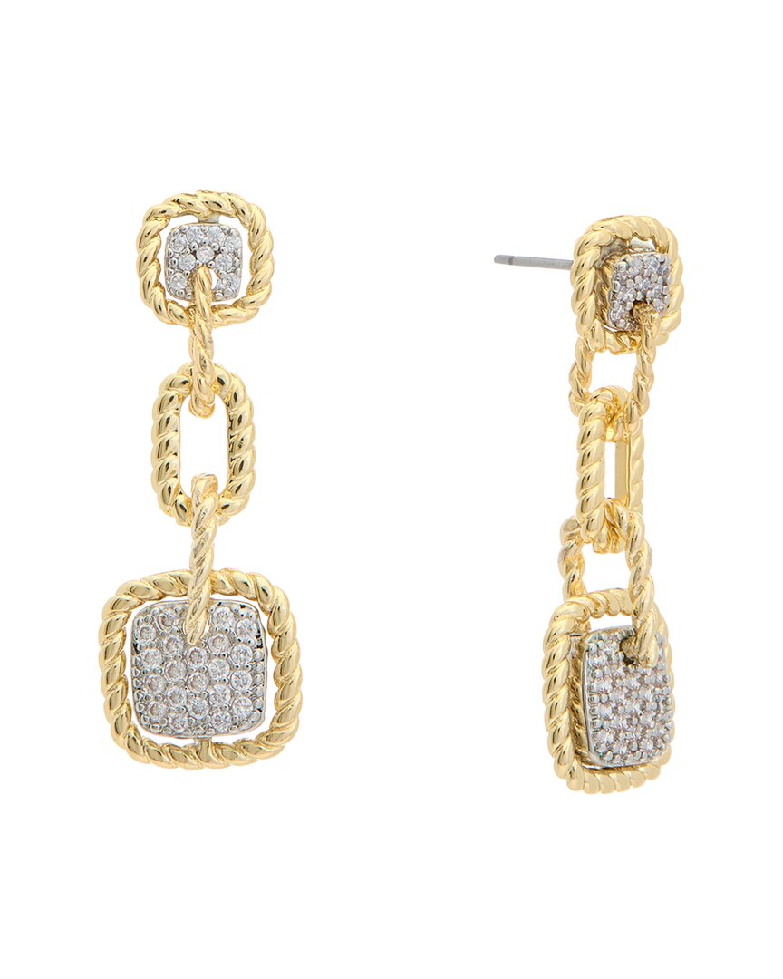 Juvell 18k Plated Diamond Cz Dangle Earrings