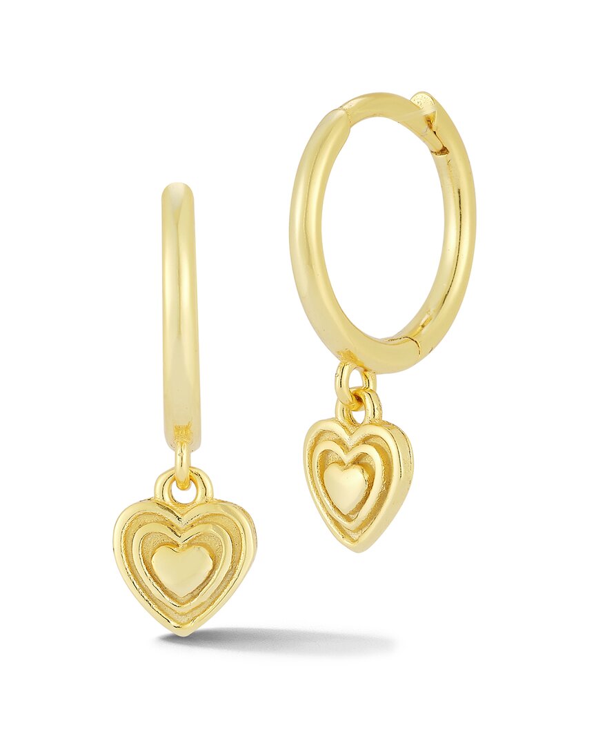 Glaze Jewelry 14K Over Silver Heart Hoops