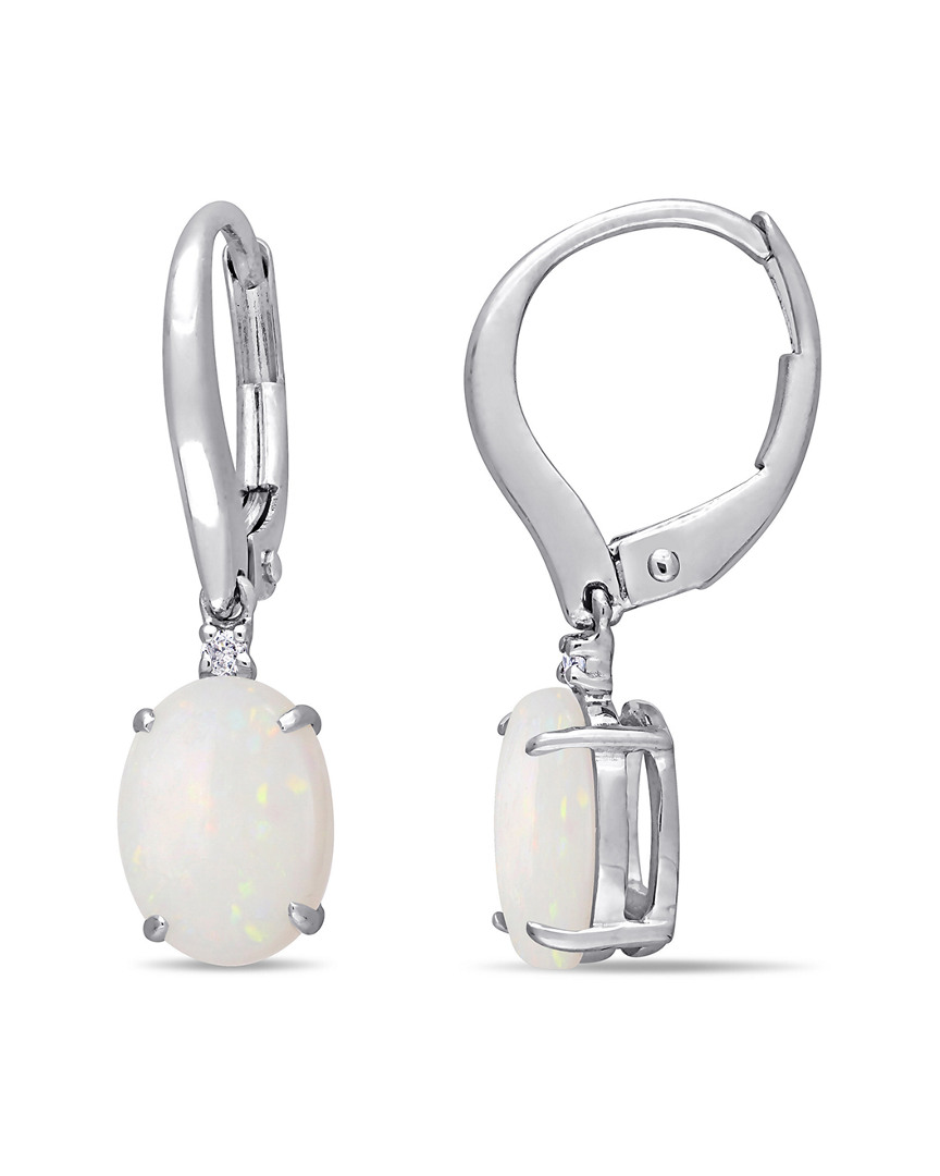 Rina Limor 10k 1.34 Ct. Tw. Diamond & Opal Earrings