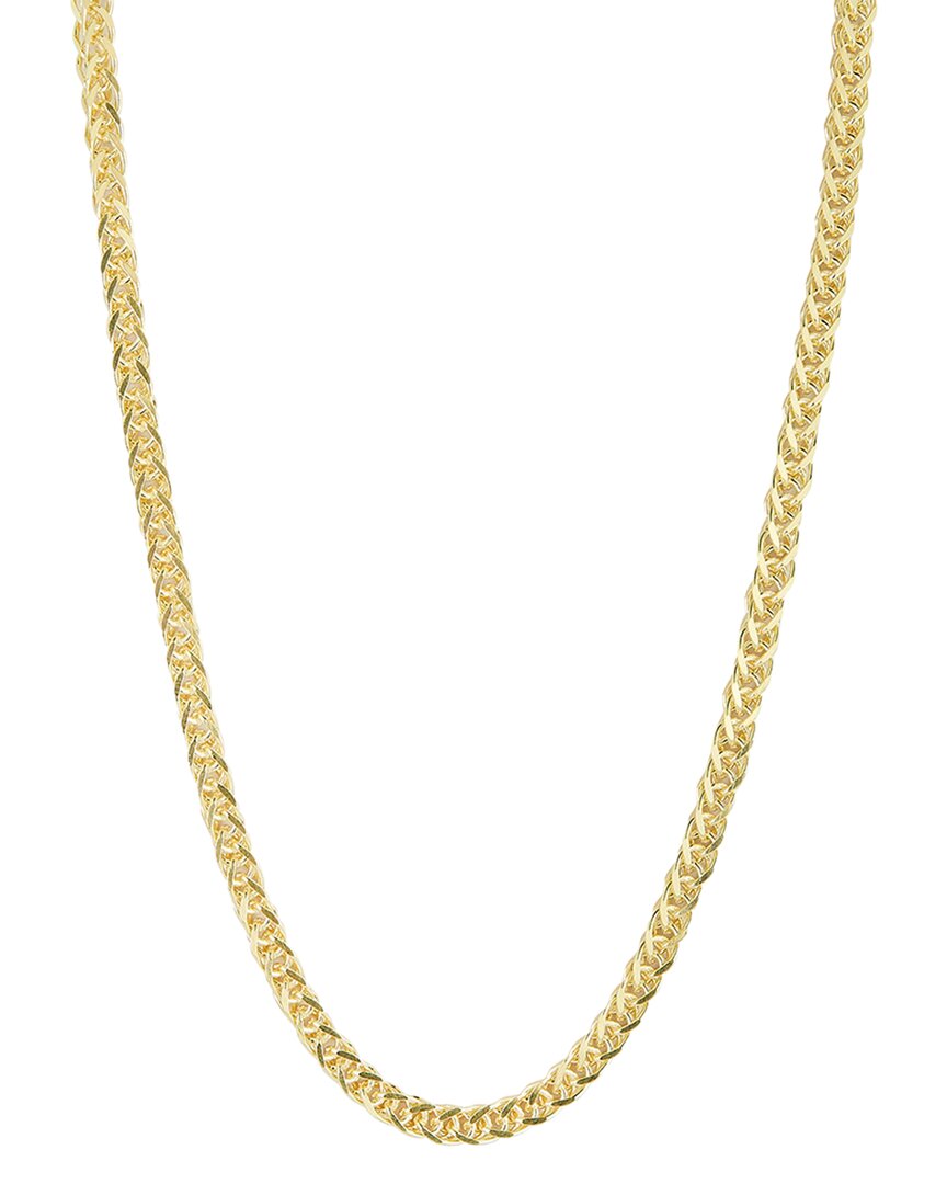 Glaze Jewelry 14k Over Silver Diamond Heavy Wheat Chain Necklace