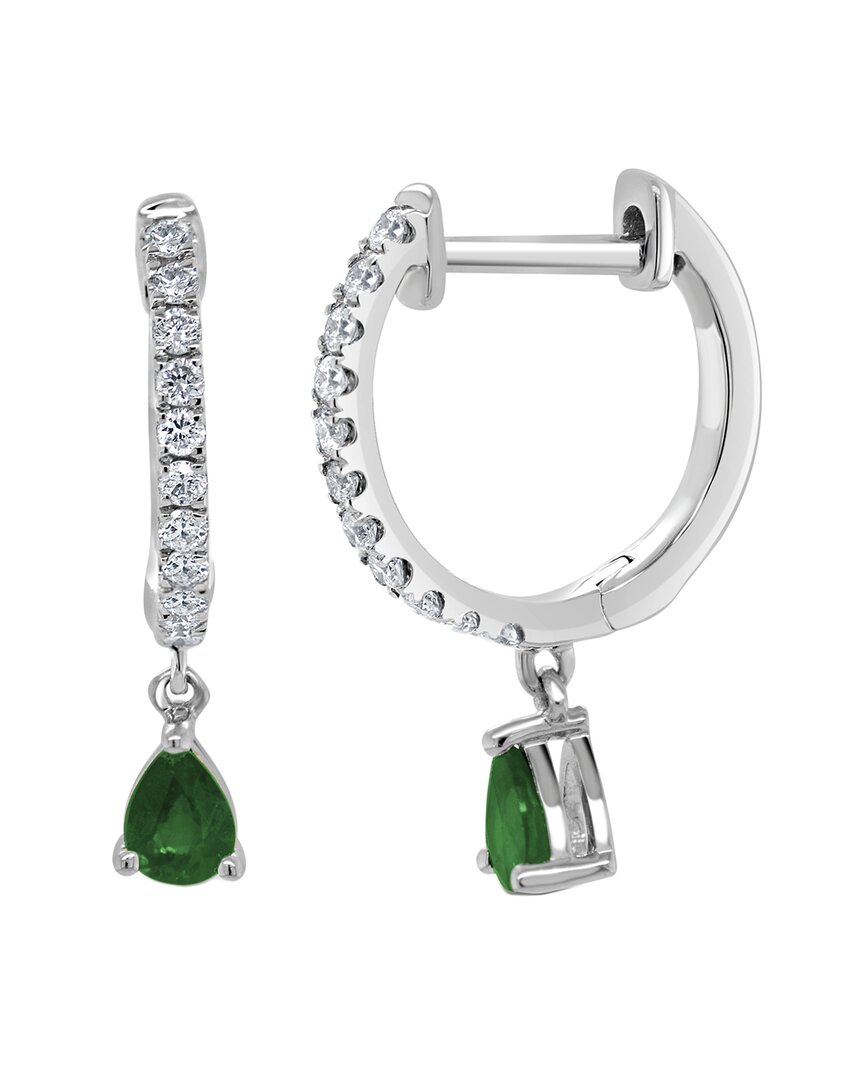 Sabrina Designs 14k 0.48 Ct. Tw. Diamond & Emerald Earrings