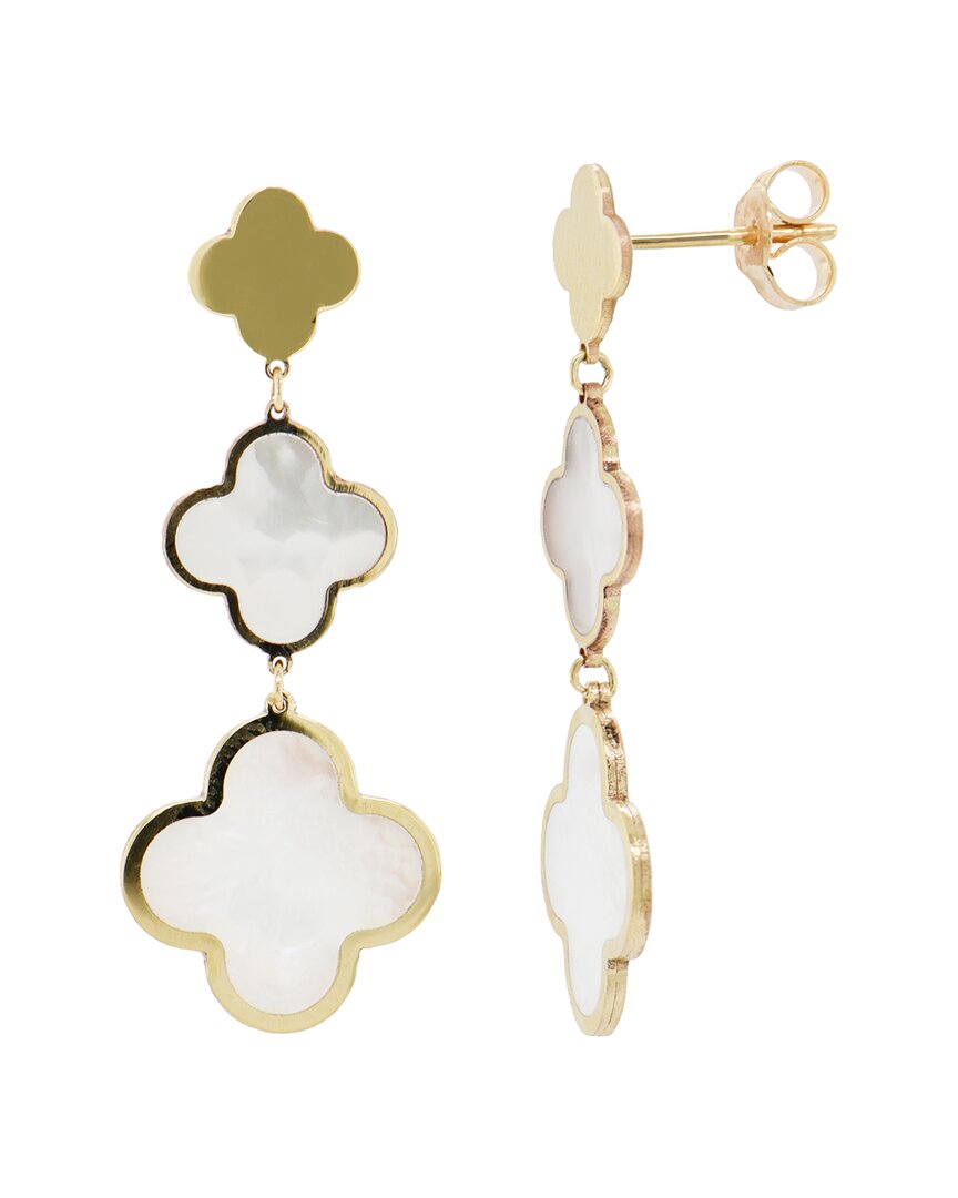 Sabrina Designs 14k Pearl Clover Dangle Earrings