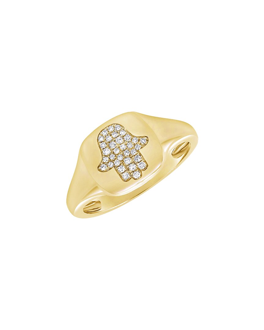 Sabrina Designs 14k 0.07 Ct. Tw. Diamond Signet Ring