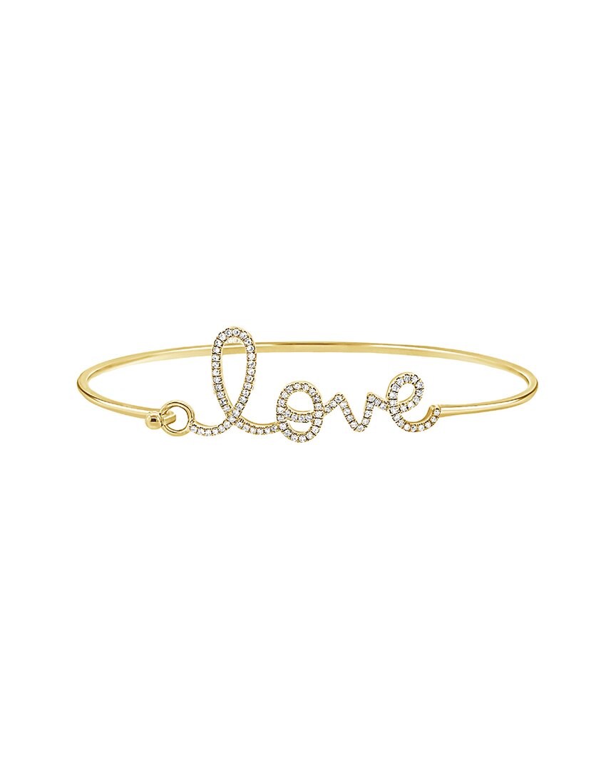 Sabrina Designs 14k 0.36 Ct. Tw. Diamond Love Bangle Bracelet In Gold