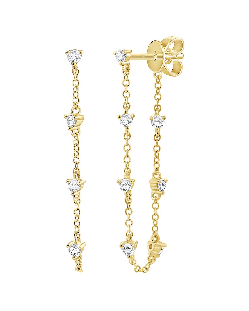 Sabrina Designs 14k 0.42 Ct. Tw. Diamond Chain Dangle Earrings