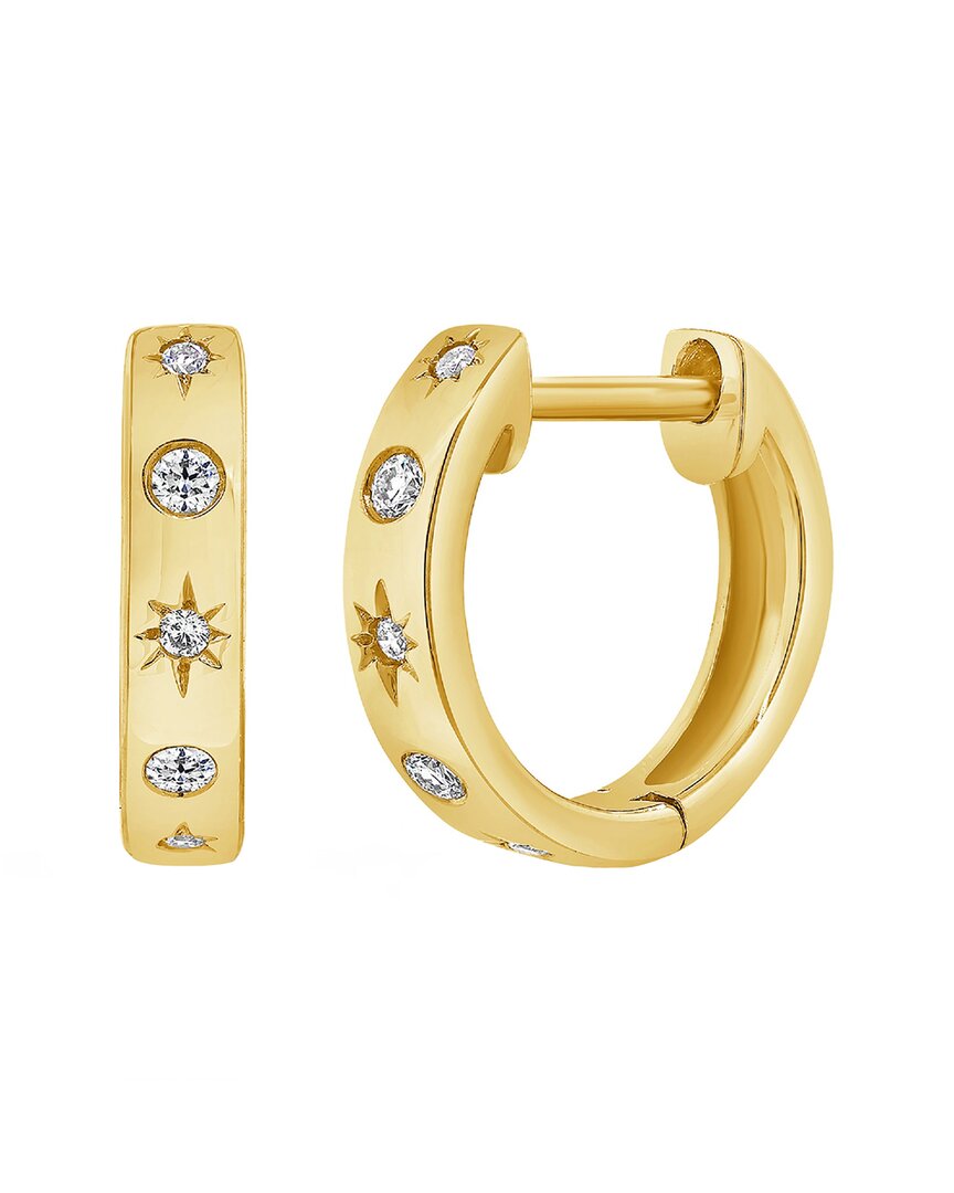 Sabrina Designs 14k Diamond Celestial Huggie Earrings