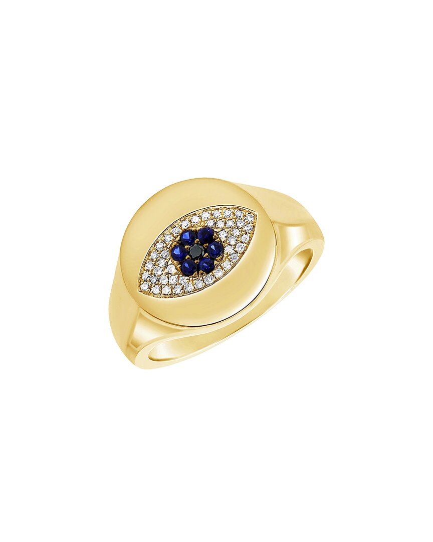 Shop Sabrina Designs 14k 0.27 Ct. Tw. Diamond Evil Eye Ring