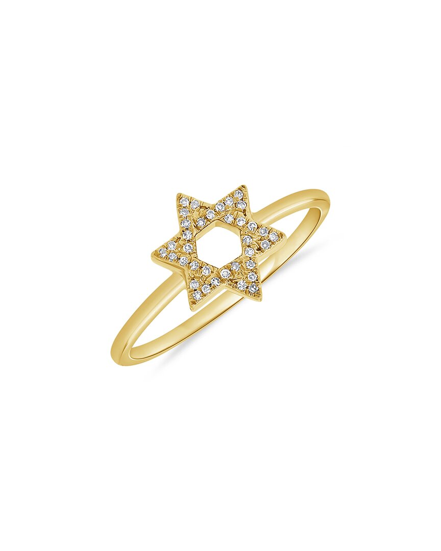 Sabrina Designs 14k Diamond Star Of David Ring In Yellow