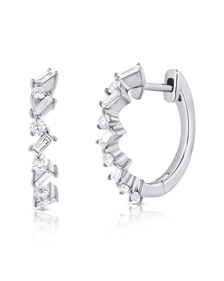 Sabrina Designs 14k 0.41 Ct. Tw. Diamond Huggie Earrings In White
