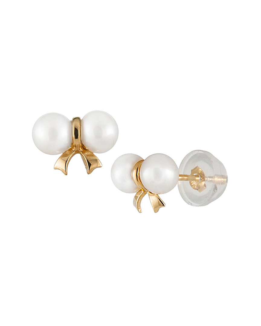 Splendid Pearls 14k 3-4mm Freshwater Pearl Drop Earrings