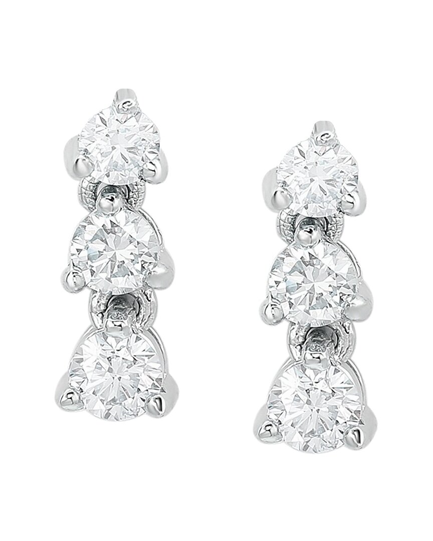 Suzy Levian 14k 0.65 Ct. Tw. Diamond 3-sone Graduating Earrings