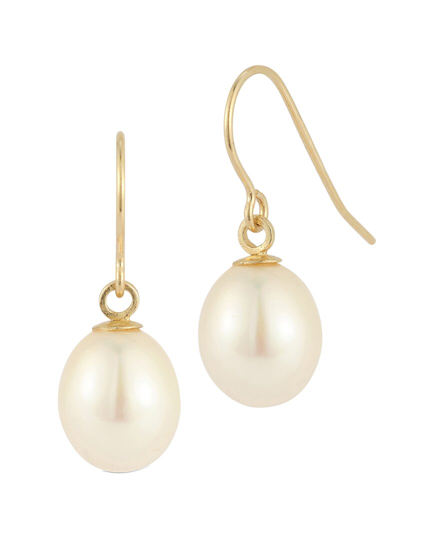 Ember Fine Jewelry 14k 10mm Pearl Drop Earrings In Gold