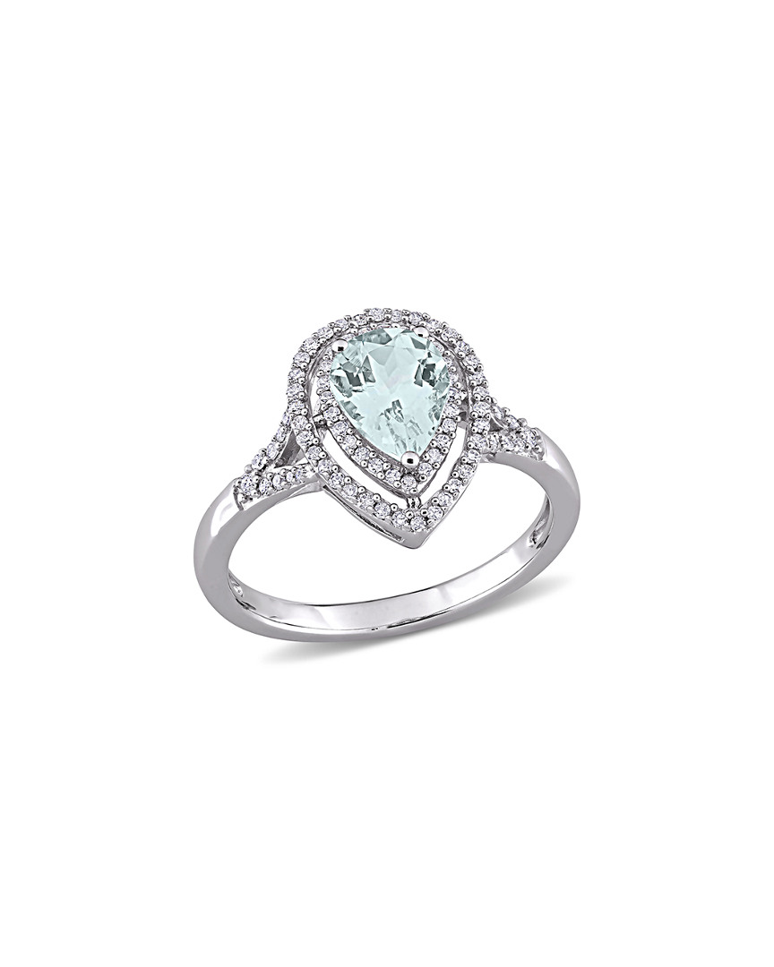 Rina Limor 14k 1.45 Ct. Tw. Diamond & Aquamarine Ring