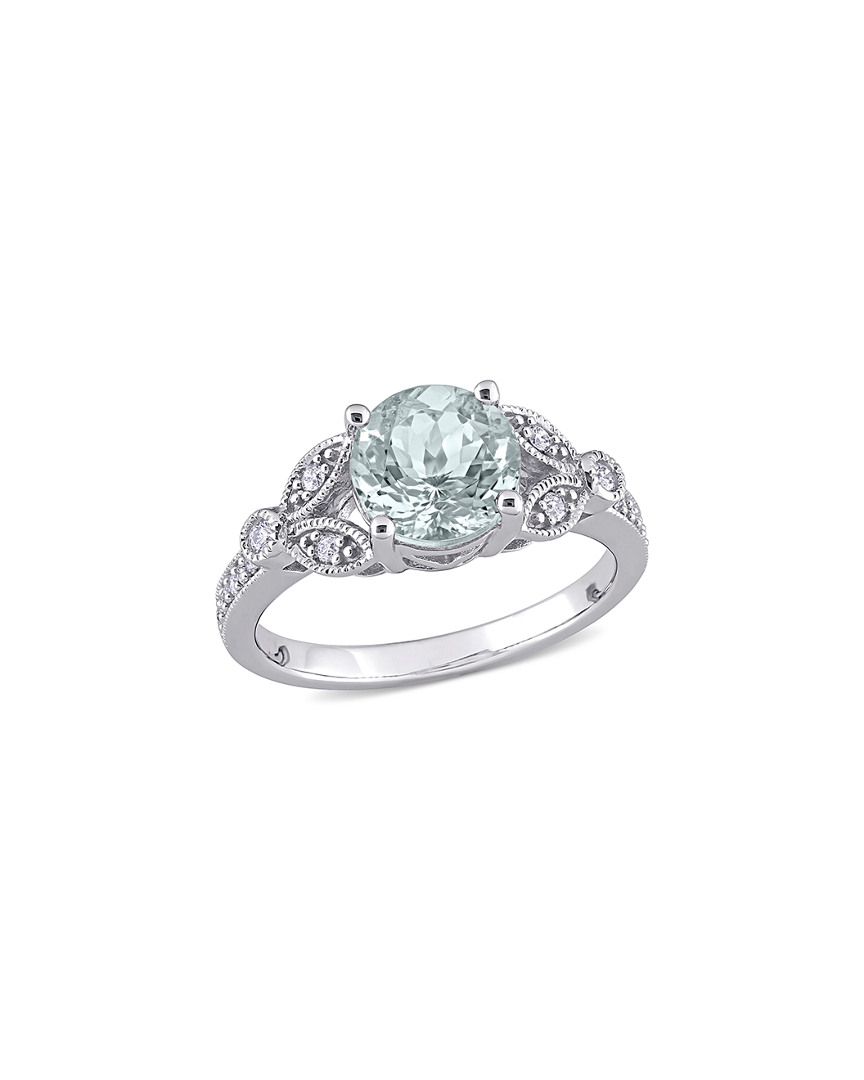 Rina Limor 14k 1.79 Ct. Tw. Diamond & Aquamarine Ring