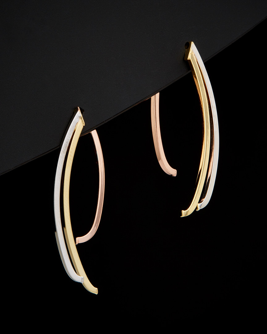Italian Gold Tri-tone Earrings