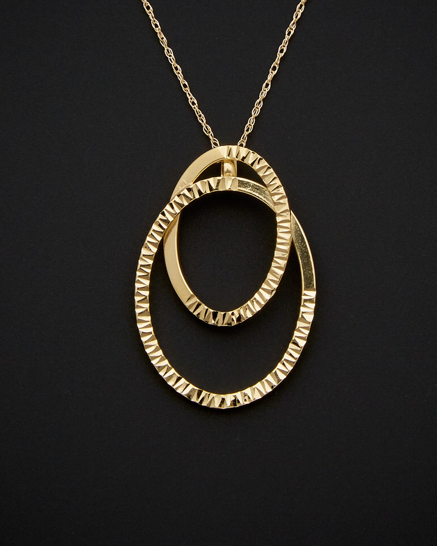 Italian Gold Interlocking Ovals Necklace