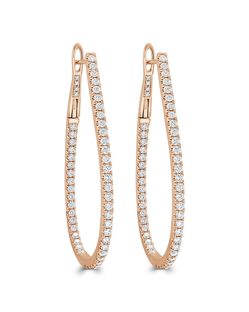 Sabrina Designs 14k Rose Gold 1.54 Ct. Tw. Diamond Inside Out Hoops