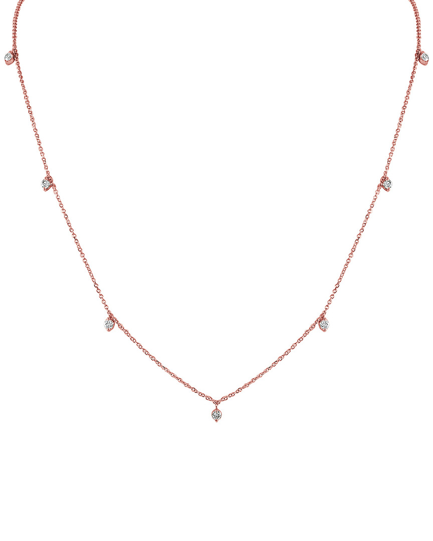 Sabrina Designs 14k Rose Gold 0.35 Ct. Tw. Diamond Station Necklace