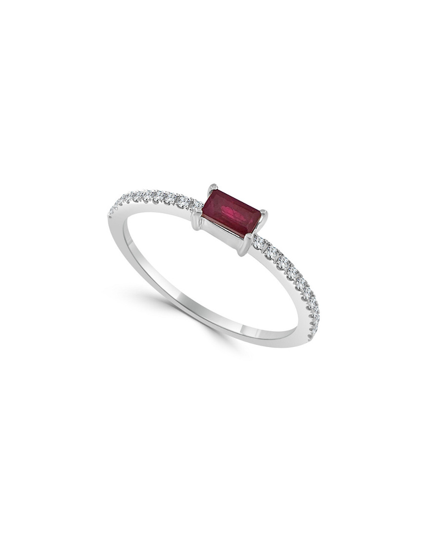 Sabrina Designs 14k 0.23 Ct. Tw. Diamond & Ruby Ring