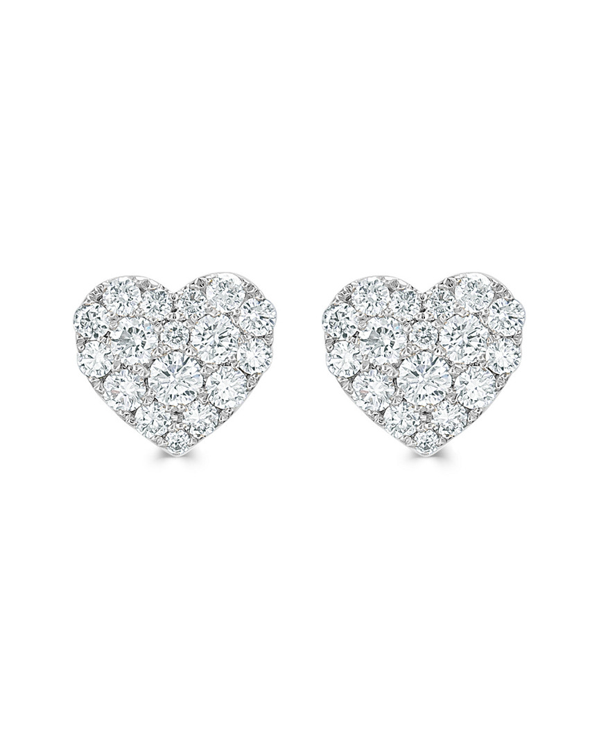 Sabrina Designs 14k 0.70 Ct. Tw. Diamond Heart Studs