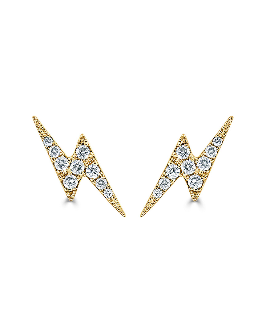 Sabrina Designs 14k 0.13 Ct. Tw. Diamond Lightning Bolt Studs