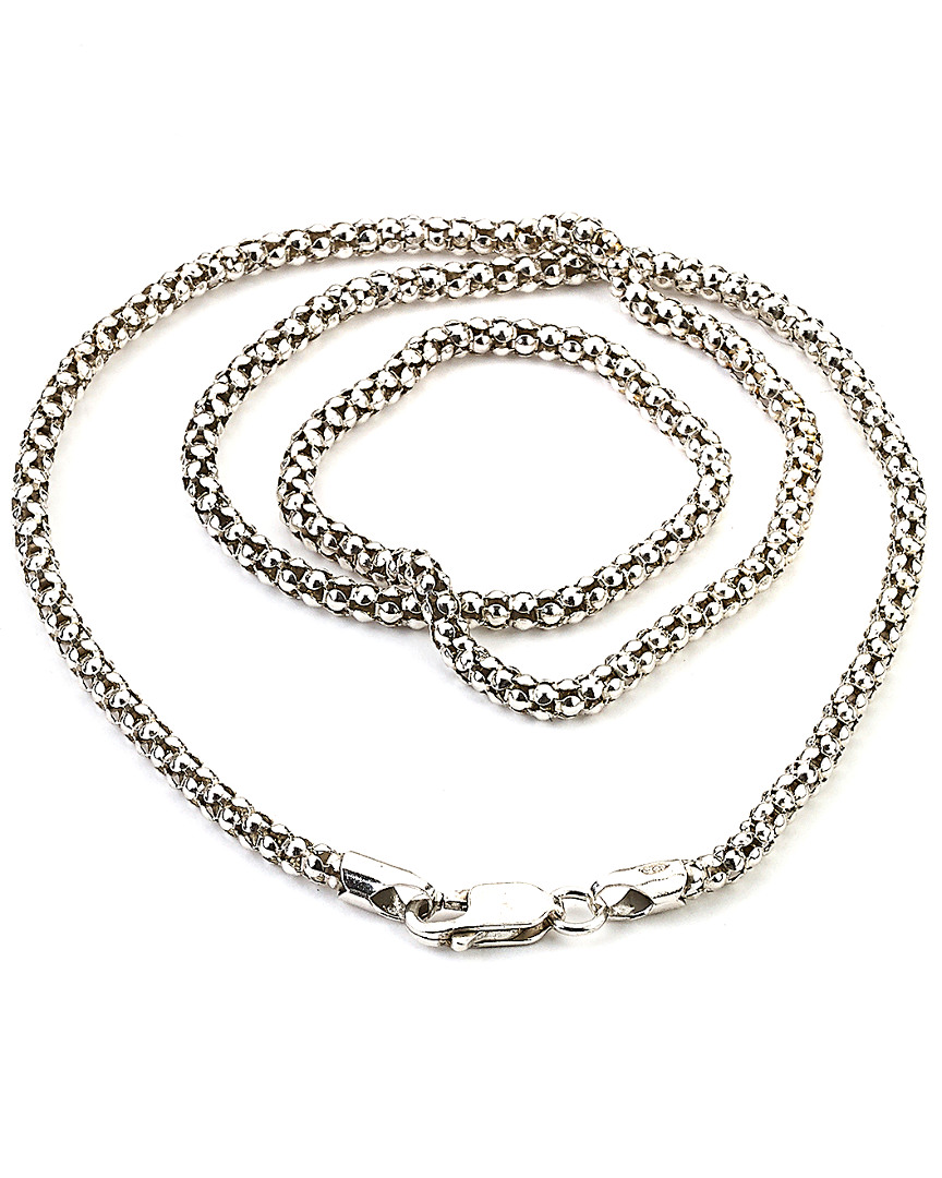 Samuel B. Silver Popcorn Chain Necklace