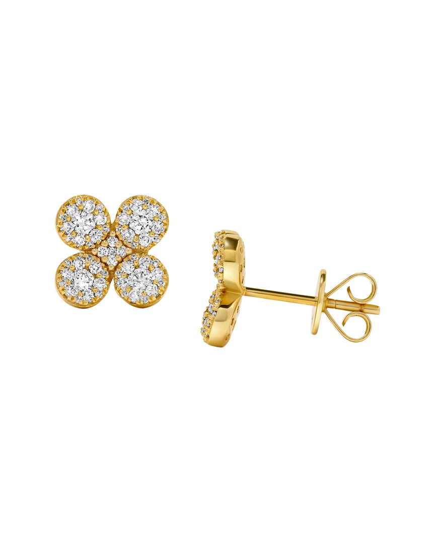 H.j. Namdar 14k 0.72 Ct. Tw. Diamond Clover Earring