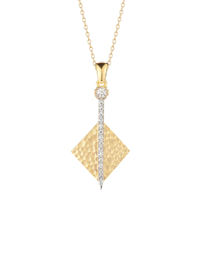 I. Reiss 14k 0.13 Ct. Tw. Diamond Pendant Necklace