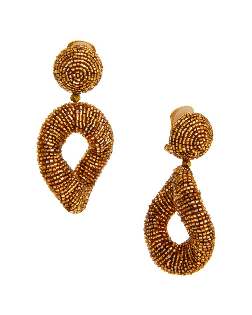 Oscar De La Renta Twisted Drop Earrings