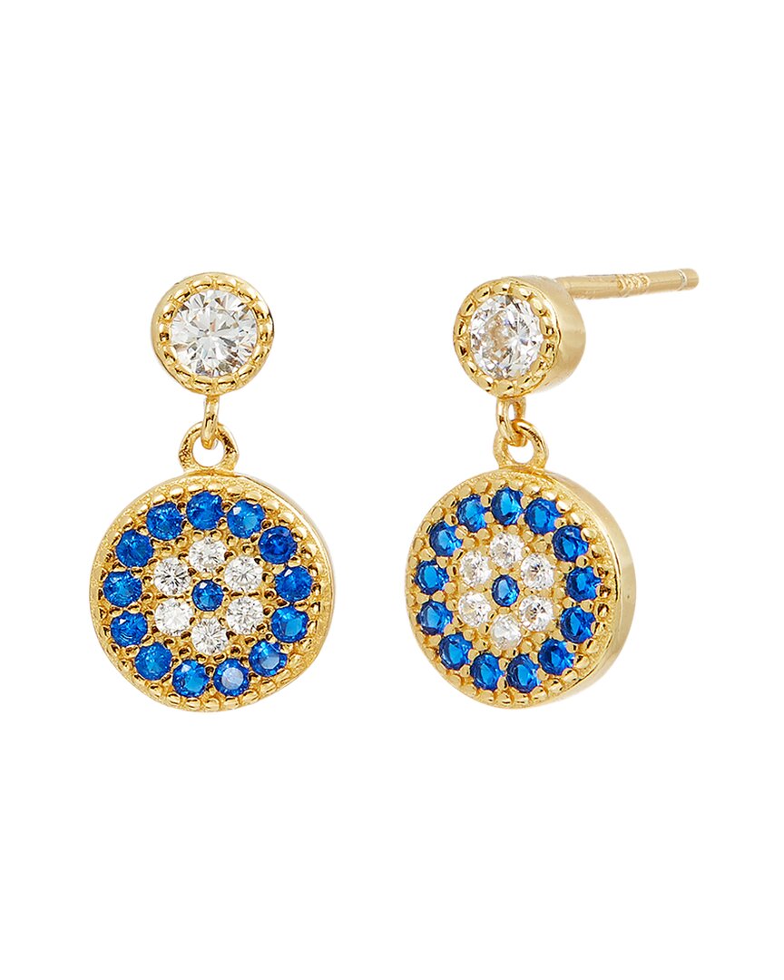 Savvy Cie 18k Over Silver Amulet Drop Earrings